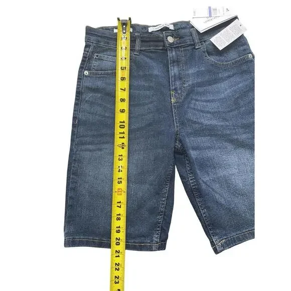 Women’s Calvin Klein Shorts Size 18 Blue Denim Slim Fit New - Picture 2 of 5